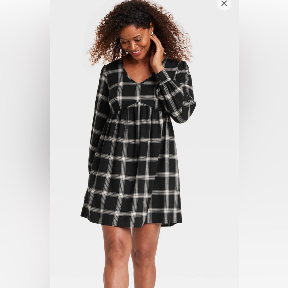 Women's Bishop Sleeve A-Line Dress - Knox Rose